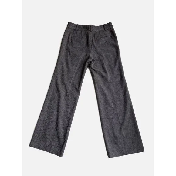 Ann Taylor Herringbone Wide Leg Pants, Wool, Brown, Petite 2, EUC - Picture 4 of 7